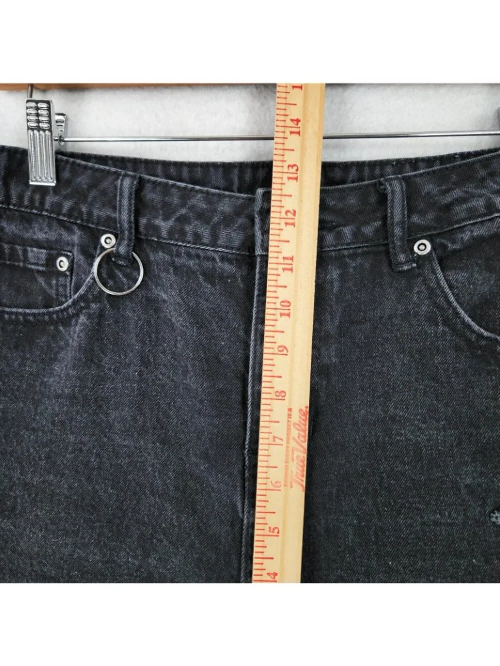 Kuromi By Sanrio Shorts Juniors 9 Black Hello Kitty Hot Topic Long Jean Denim